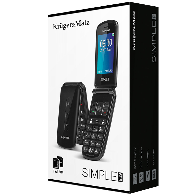 telefon gsm seniori 929 buton sos kruger&matz telefon gsm seniori 929 buton sos kruger&matz