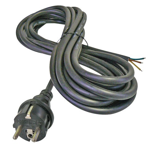 Cablu de alimentare din cauciuc 3×1,5mm 5m negru