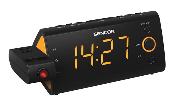 Radio ceas cu alarmă SENCOR SRC 330 OR proiecție