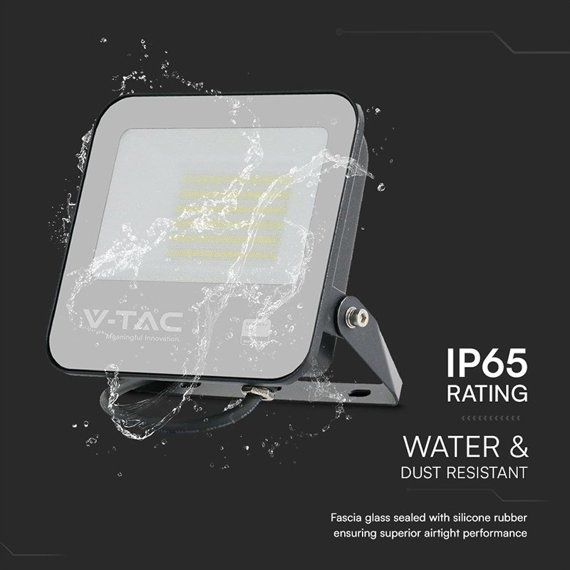 reflector led smd 50w 6500k ip65 cablu 1m cip samsung - gri - imagine 9