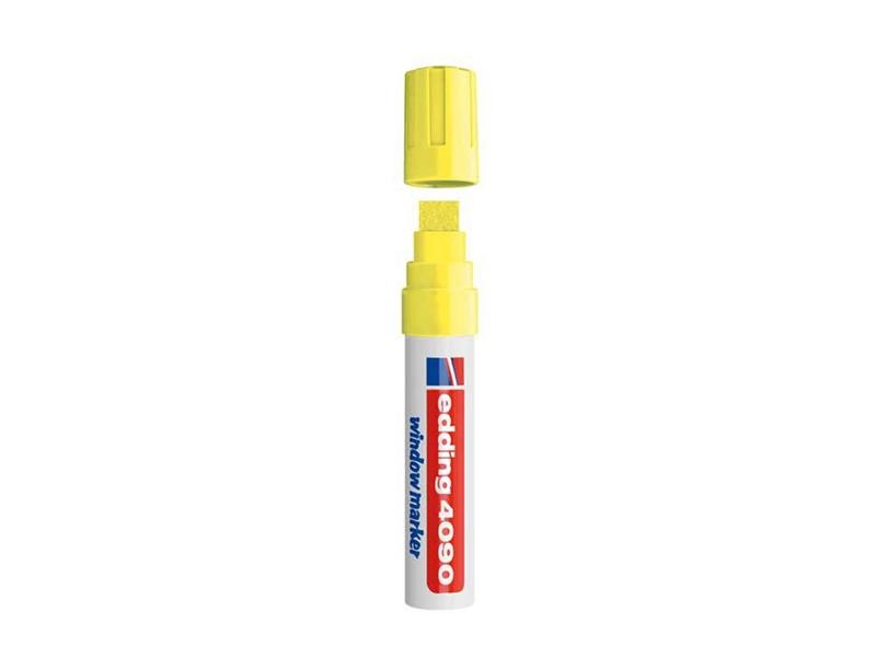 Marcator de cretă pentru sticlă Edding 4090 galben fluorescent 4-15mm