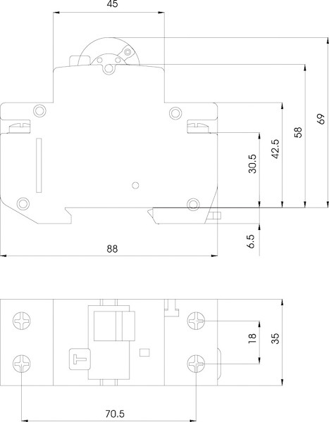 diferential rcbo kzs-2m a c13/0.03 002173223 - 1 | YEO
