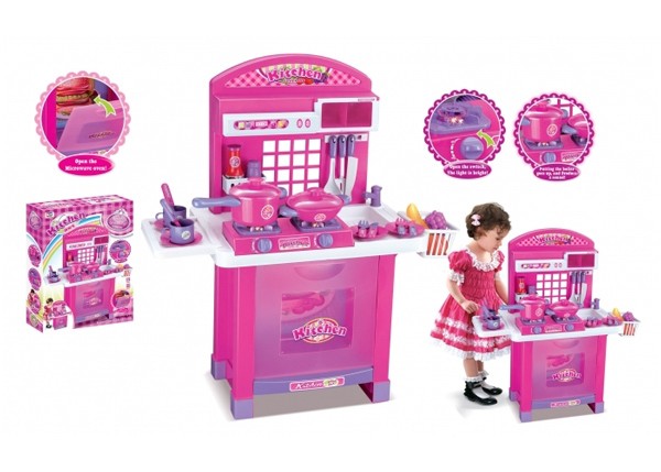 Bucătărie pentru copii g21 superior cu accesorii rose