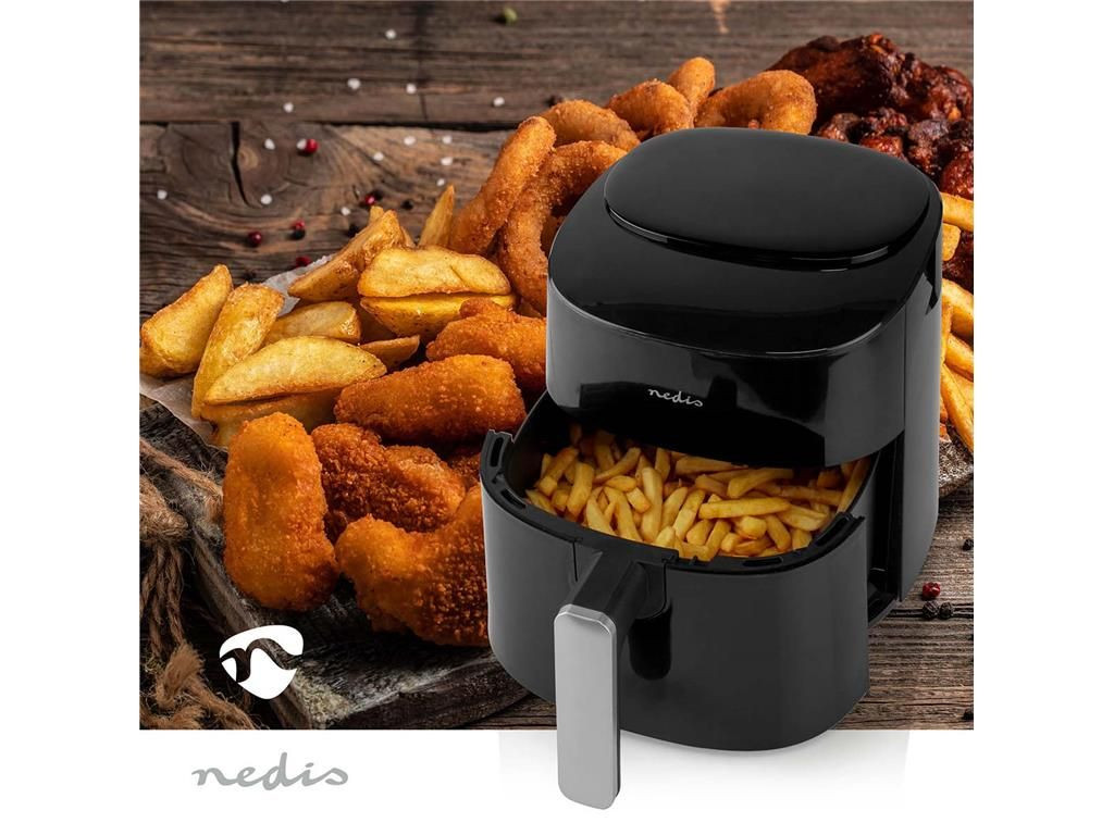friteuza cu aer cald nedis, 4.2l, temporizator 240min, 6 programe presetate, negru - imagine 6
