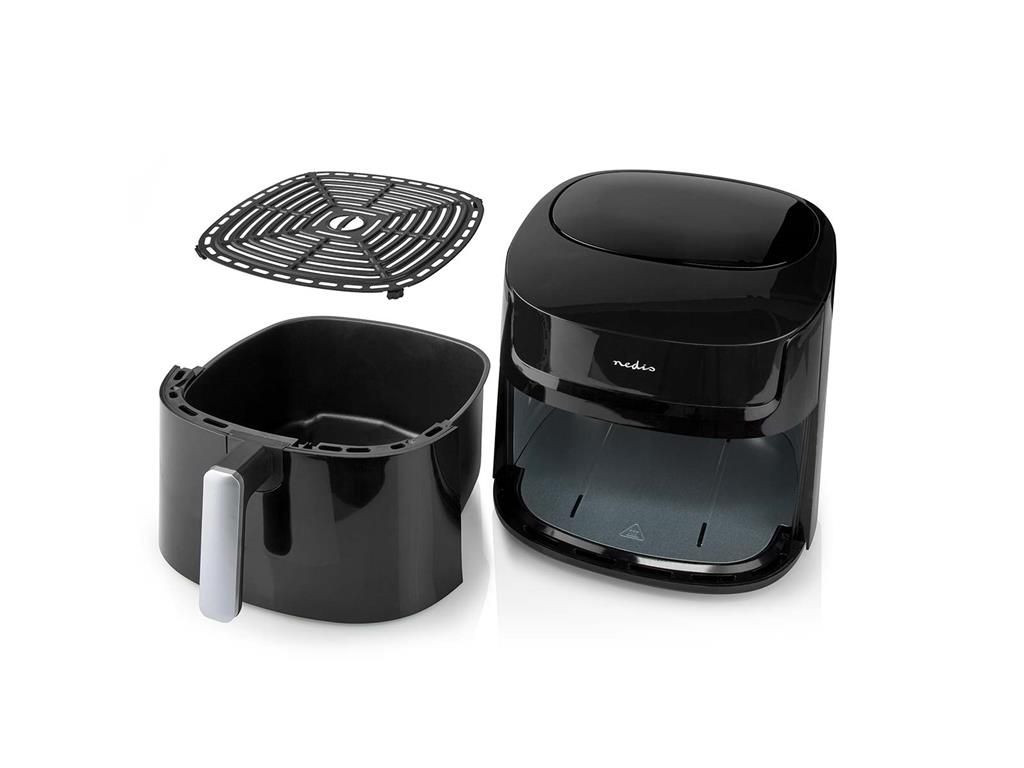 friteuza cu aer cald nedis, 7.2l, temporizator 240min, 8 programe presetate, negru - imagine 5