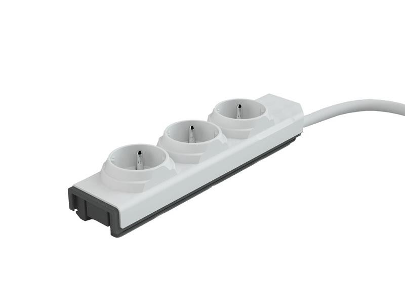 Cablu prelungitor powerstrip modular cu cablu 1m alb
