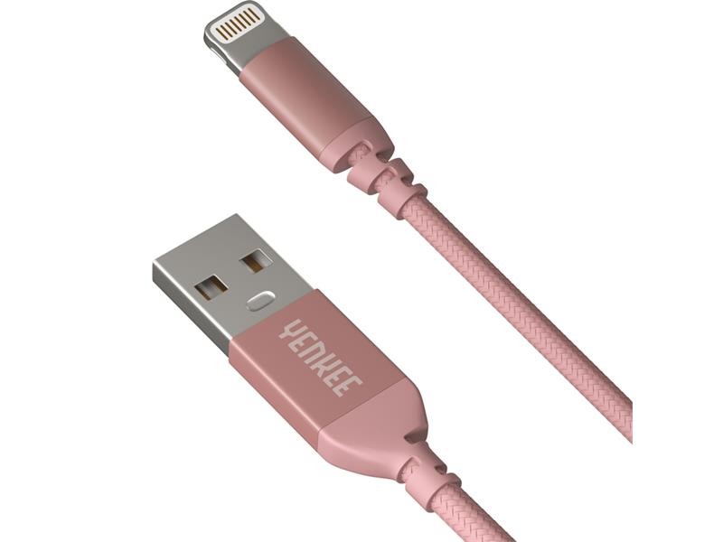 Cablu YENKEE YCU 611 RE USB / Lightning 1m roz
