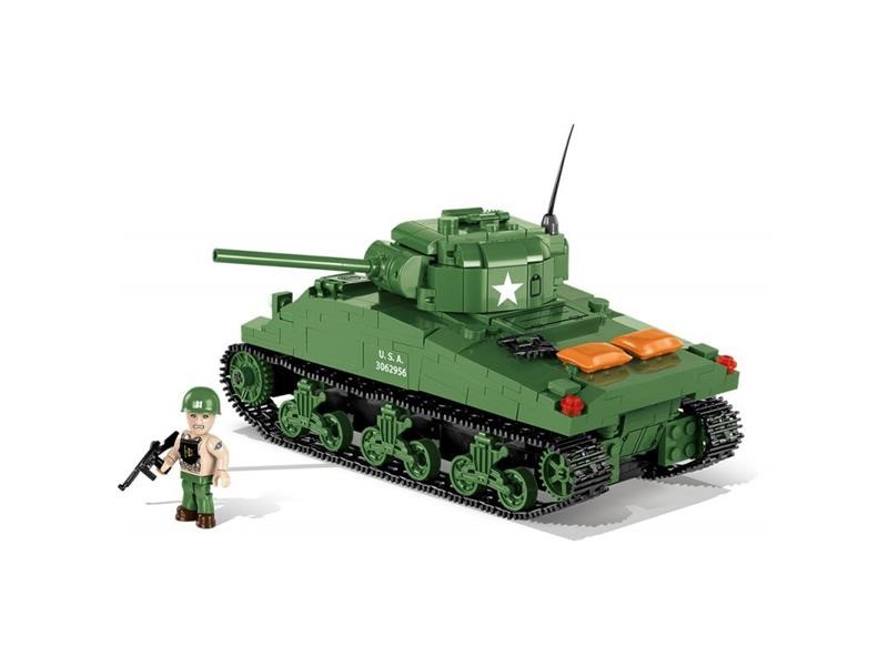 Kit COBI 2464 Small Army II WW M4A1 Sherman, 480 CP, 1 f