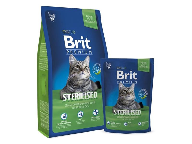 Granule BRIT PREMIUM CAT ADULT STERILIZAT 8 kg