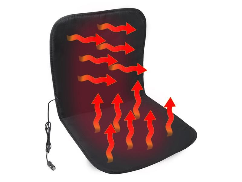 Capacul scaunului COMPASS BLACK încălzit