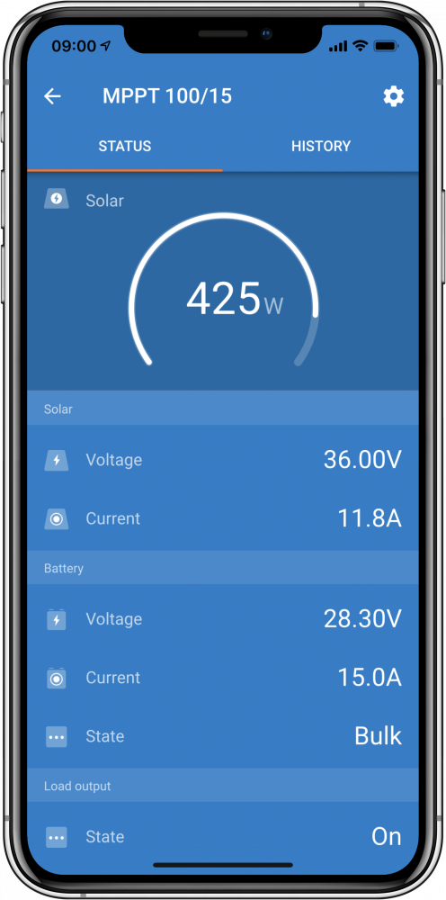 incarcator solar 12v 24v 48v 100a victron energy smart solar mppt 150/100-tr-ve.can - imagine 5
