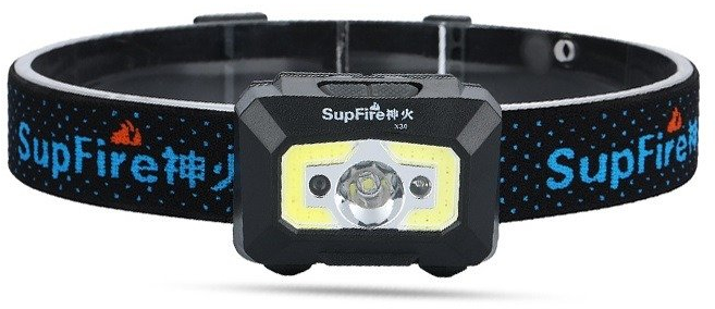 lanterna led pentru cap supfire x30, usb, 500lm, 130m