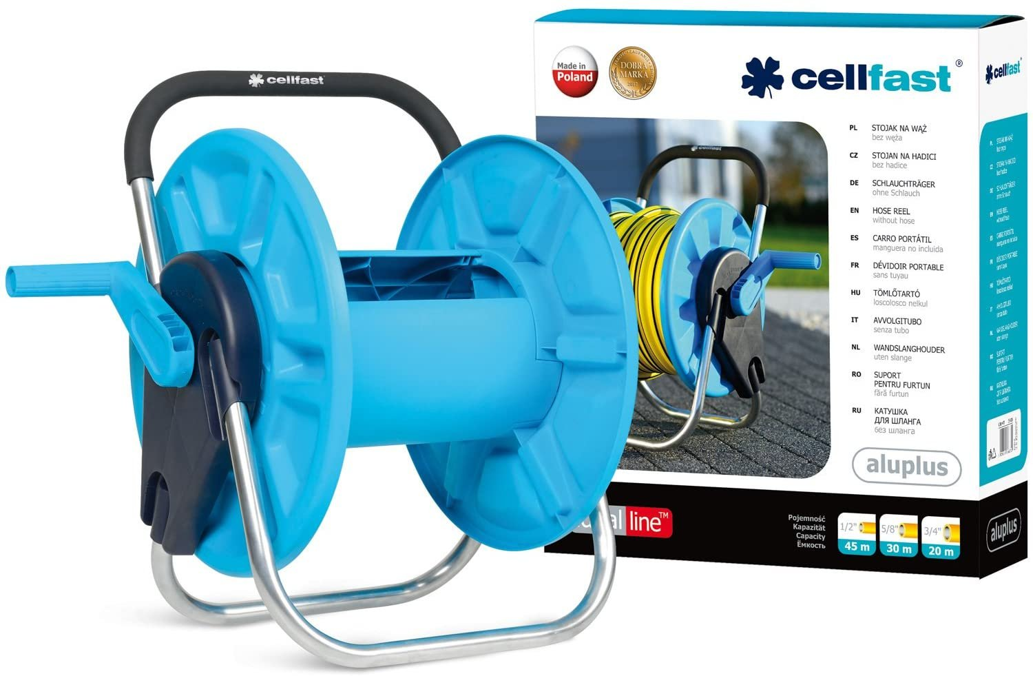 tambur pentru furtun de gradina cellfast aluplus, 1 2 , 60m - imagine 2