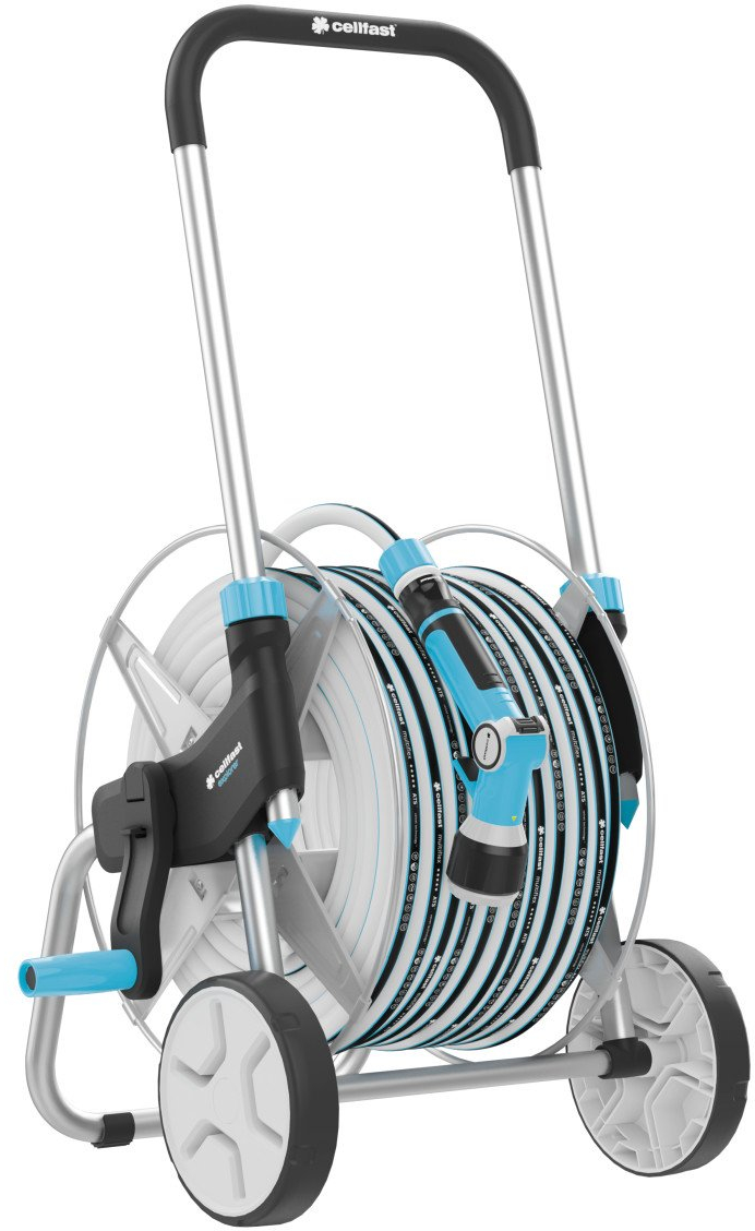 furtun cu tambur cellfast explorer, furtun pentru gradina multiflex atsv 1 2 , 25m, accesorii incluse