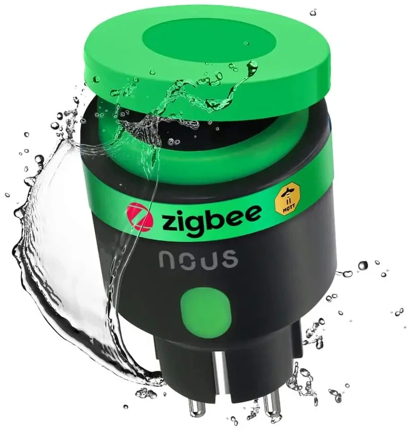 priza inteligenta wifi pentru exterior nous a6z,16a - zigbee 3.0, monitorizare energie, ip44
