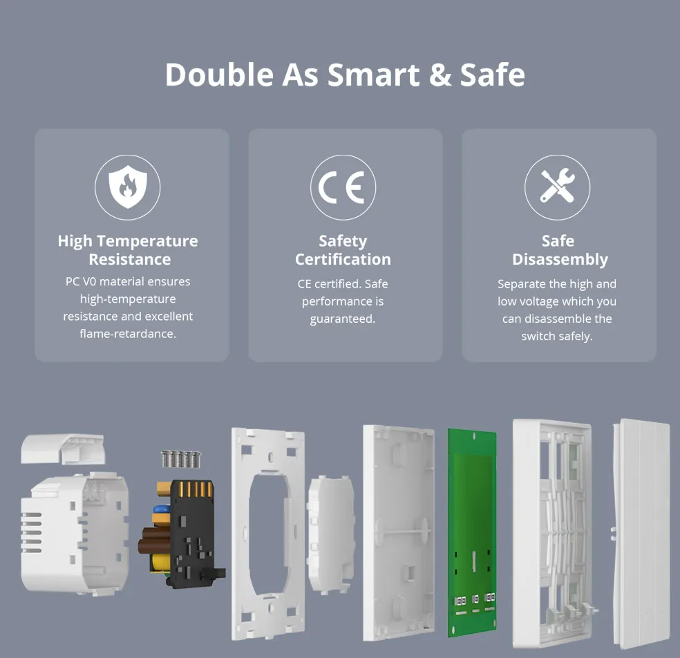 intrerupator inteligent sonoff m5-1c-80w, 1 canal, 10a, matter, alb - 3 | YEO