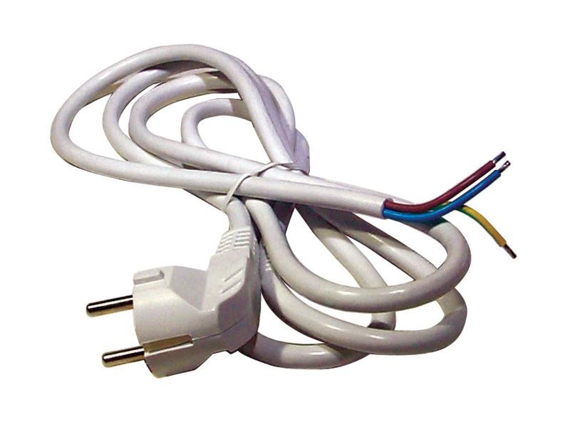 Cablu de alimentare PVC 3x1,5mm 5m alb