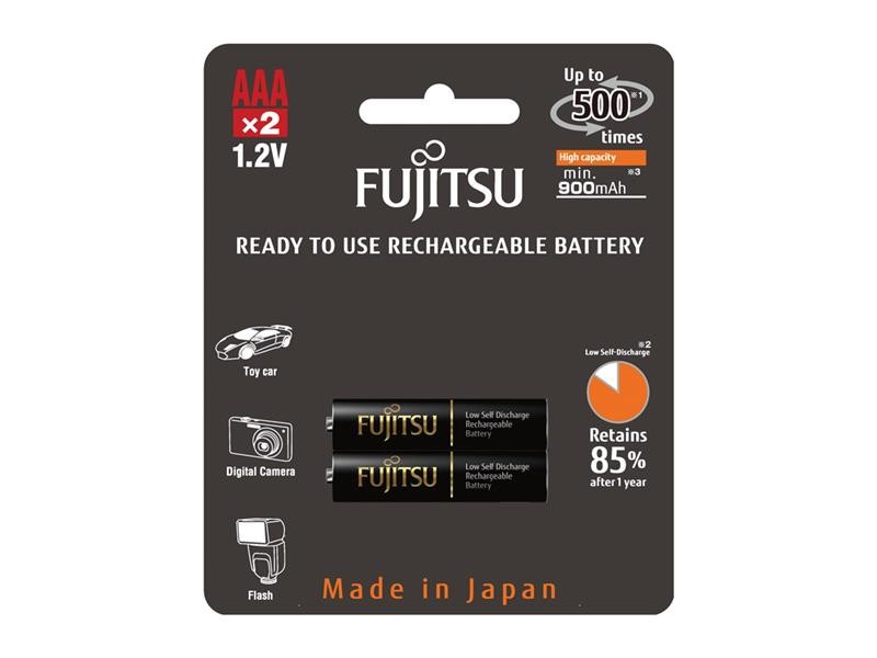 Baterie AAA (R03) reîncărcabilă 1,2V / 900mAh Fujitsu negru PRO 2buc