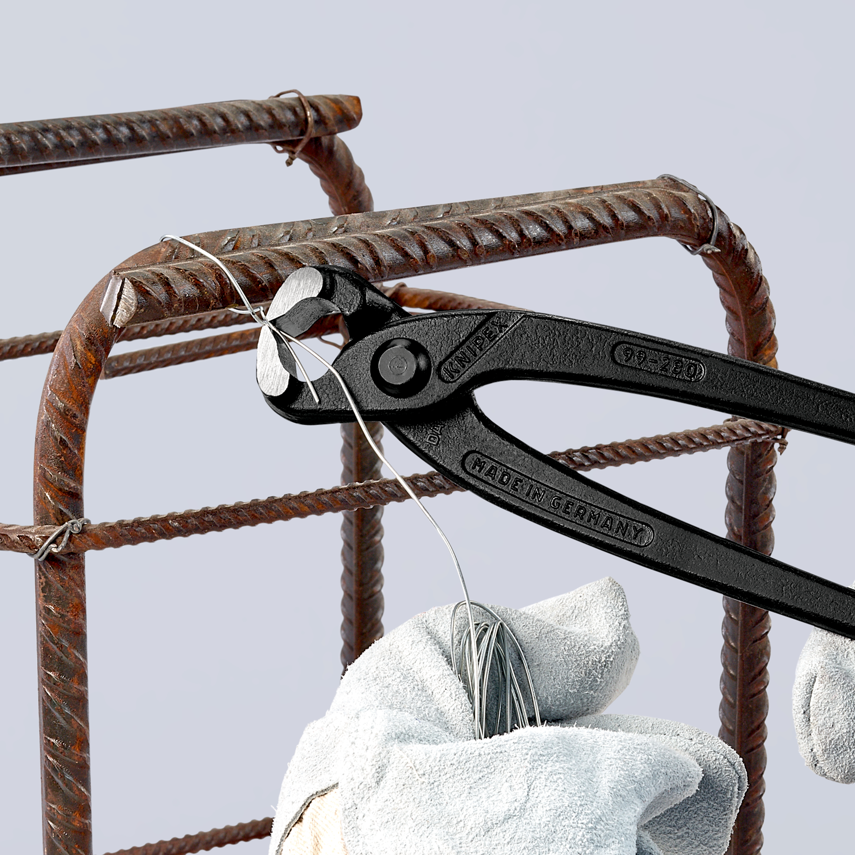 Clește Fierari-Betoniști KNIPEX 280mm, Torsionare și Tăiere Sârmă, Tăișuri călite suplimentar - imagine 3