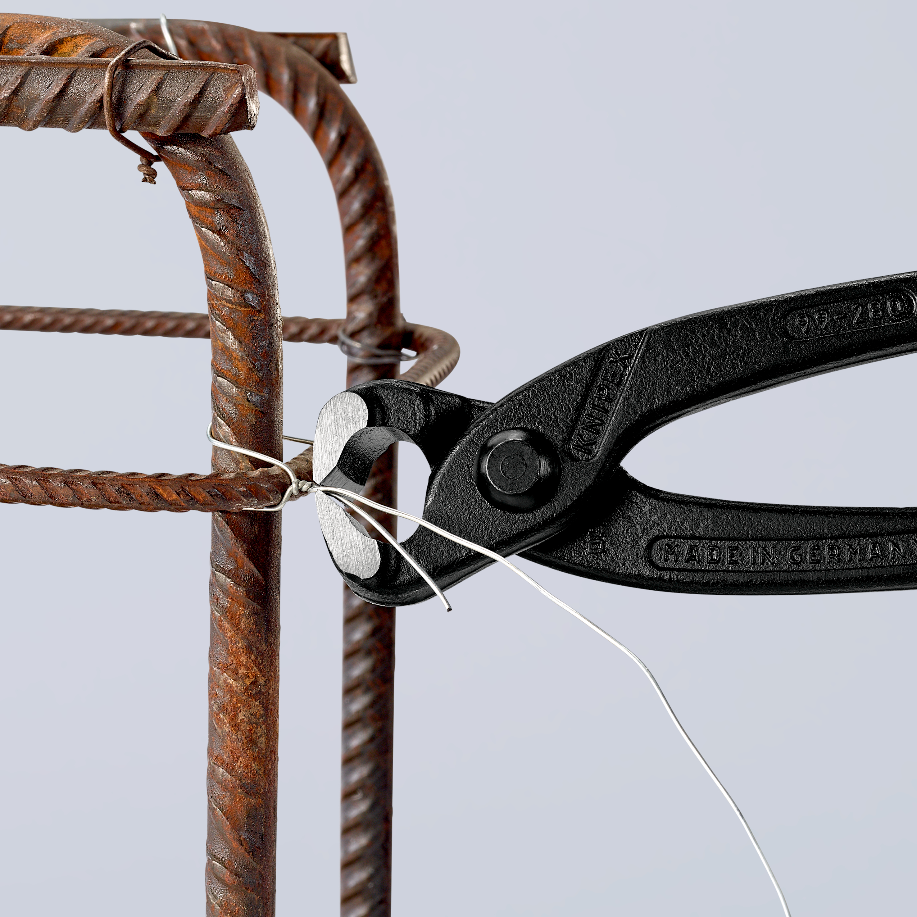 Clește Fierari-Betoniști KNIPEX 280mm, Torsionare și Tăiere Sârmă, Tăișuri călite suplimentar - imagine 4