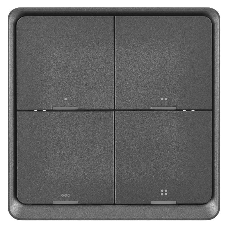Intrerupator inteligent cvadruplu emos gosmart ip-2004zb, zigbee 3.0, alimentare cr 2430 3 v, negru - imagine 3