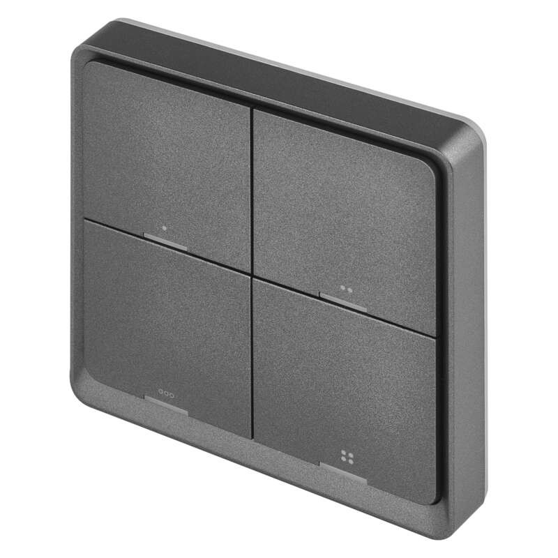 Intrerupator inteligent cvadruplu emos gosmart ip-2004zb, zigbee 3.0, alimentare cr 2430 3 v, negru - imagine 5