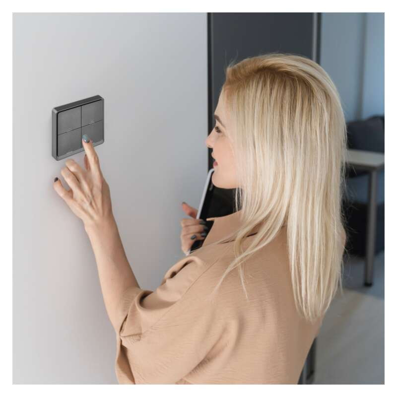 Intrerupator inteligent cvadruplu emos gosmart ip-2004zb, zigbee 3.0, alimentare cr 2430 3 v, negru - imagine 11