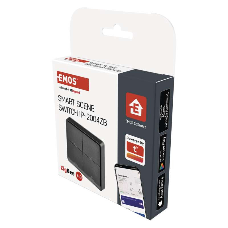 Intrerupator inteligent cvadruplu emos gosmart ip-2004zb, zigbee 3.0, alimentare cr 2430 3 v, negru - imagine 16