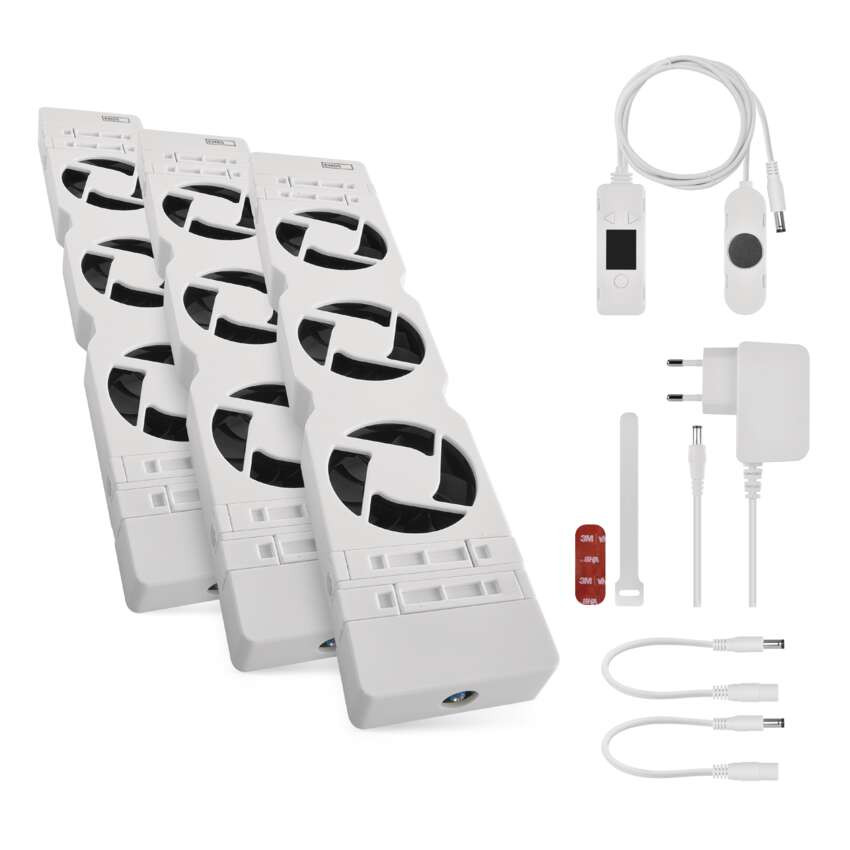 Ventilator de radiator TRIO, alb, Sistem de economisire a energiei , ventilatie eficienta - imagine 2