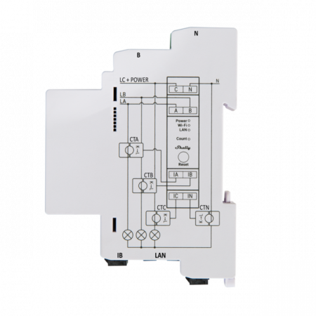 shelly pro 3em (3xclamp 400a), releu wifi 3 canale si control contactor - imagine 3
