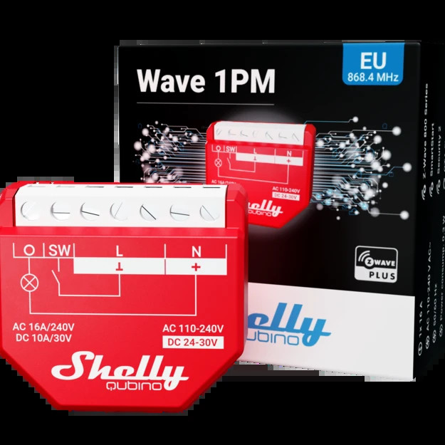 releu inteligent shelly qubino wave 1pm cu contor de putere, z-wave - imagine 3