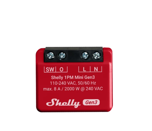 releu inteligent shelly 1pm mini gen3, 1 canal, 8a - imagine 3