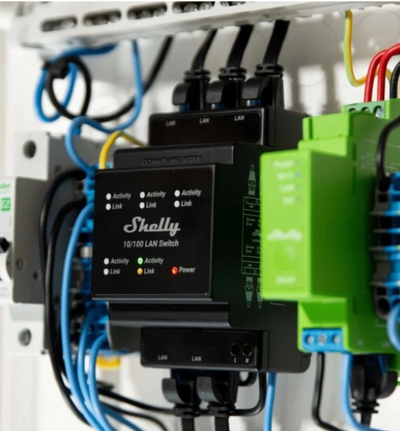 shelly lan switch, cu 5 porturi, 10 100mbps, compatibil sina din - imagine 4