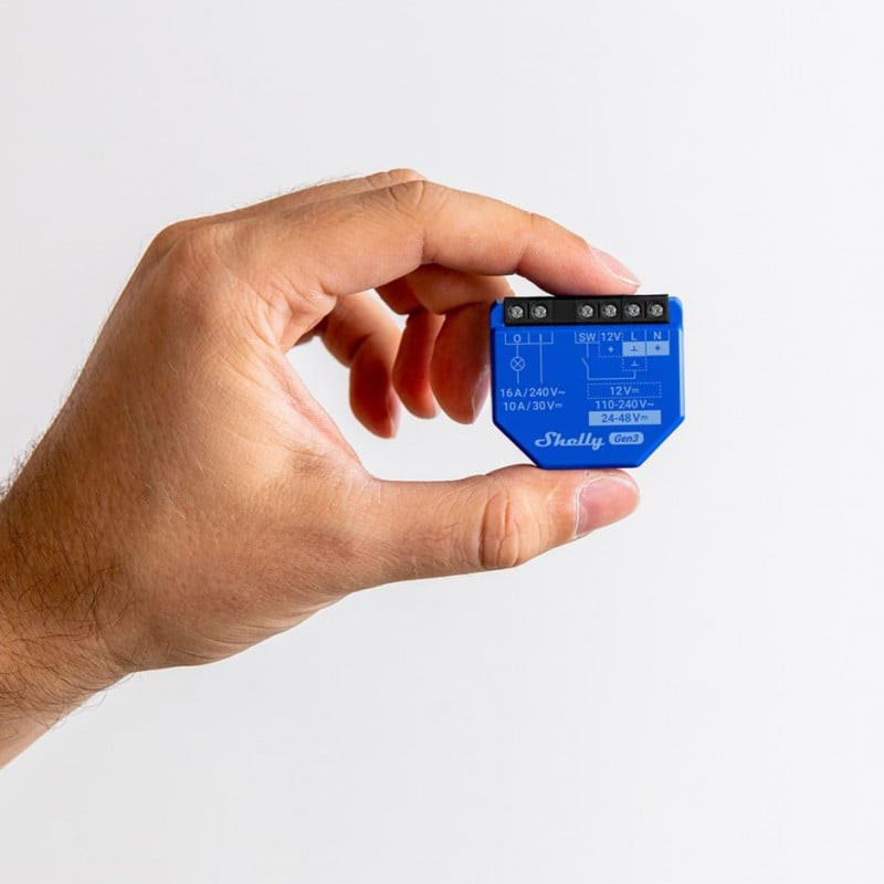 releu inteligent shelly 1 gen3, 1 canal, 16a, wifi, contact uscat - imagine 4