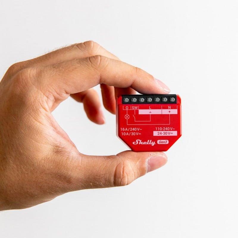 releu inteligent shelly 1pm gen3, 1 canal, 16a, wifi, functie de monitorizare consum - imagine 2