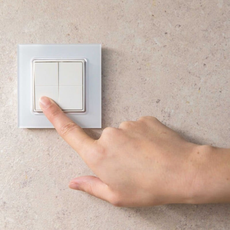 comutator de perete shelly blu wall switch 4 + rama pentru cadre legrand shelly - imagine 3