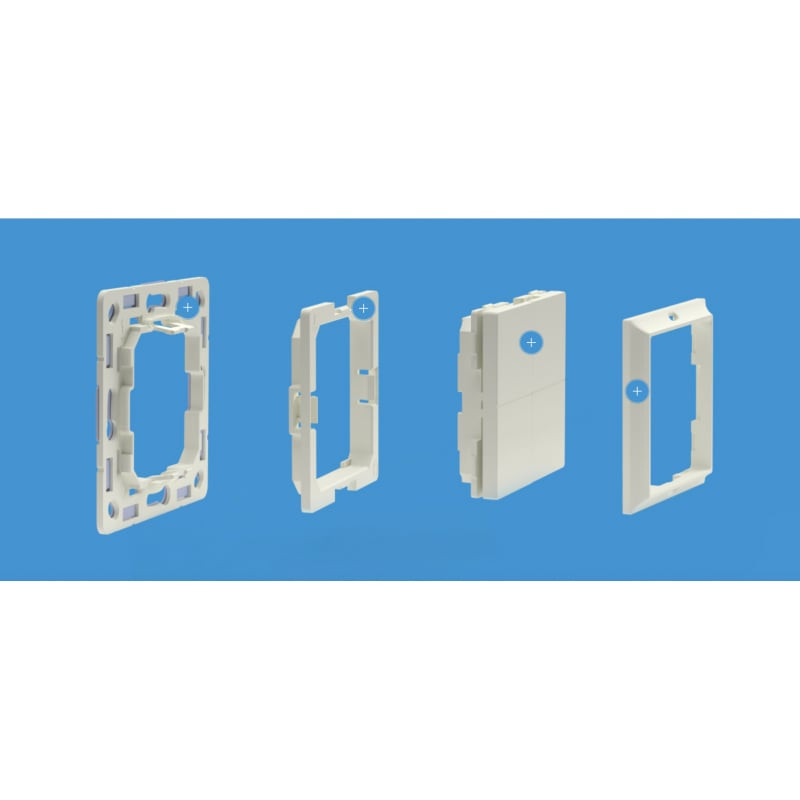 comutator de perete shelly blu wall switch 4 + rama pentru cadre legrand shelly - imagine 4