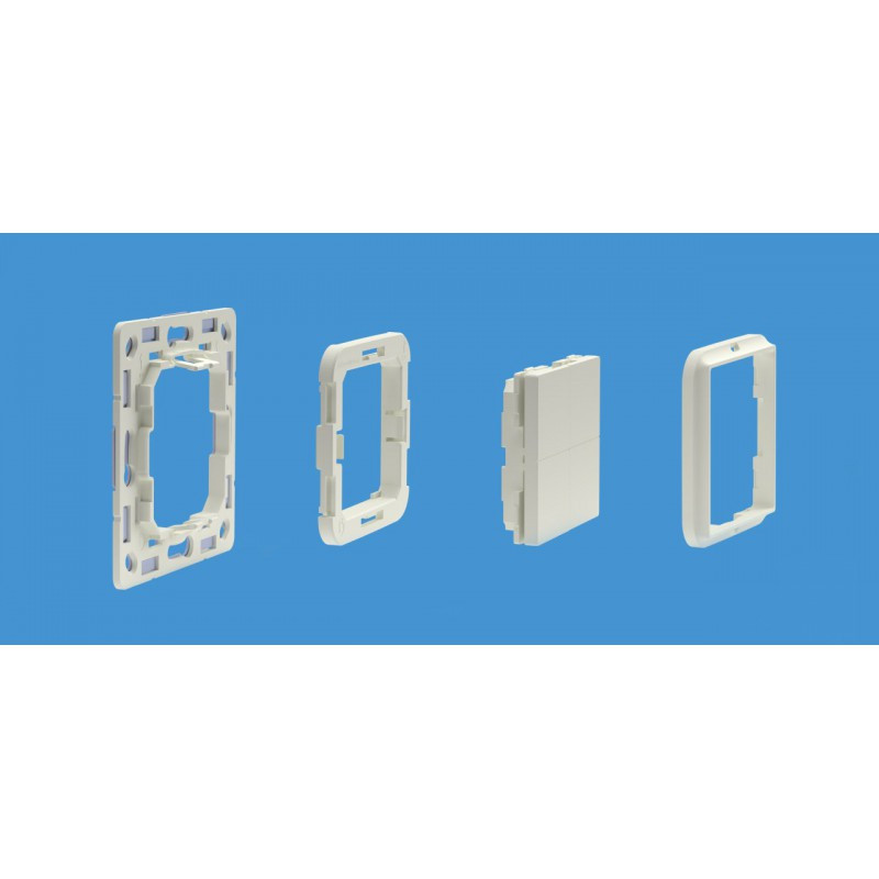 comutator de perete shelly blu wall switch 4 + rama gira merten - imagine 2