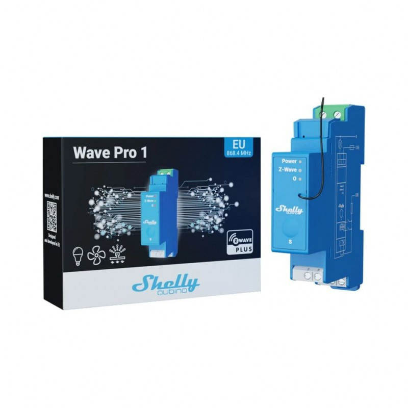 releu inteligent shelly qubino wave pro 1, 16a, 1 canal, z-wave - imagine 2
