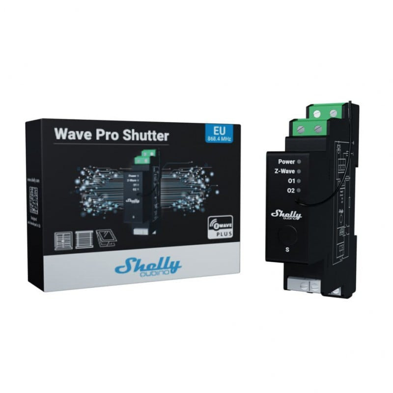 modul pentru controlul rulourilor jaluzelelor shelly qubino wave pro shutter, z-wave - imagine 4