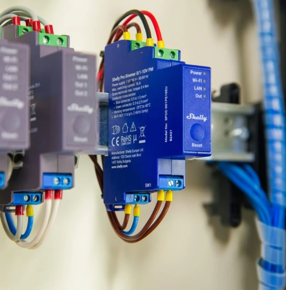 releu inteligent shelly pro dimmer 0-10v pm, wifi, bluetooth - imagine 3