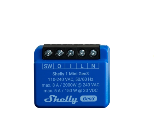 pachet de 2 relee shelly mini 1 gen3, 1 canal, 8a - imagine 3