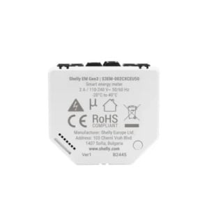 shelly em gen3 contor de energie monofazat cu 2 canale + clamp (1x transformator 50a) - imagine 3