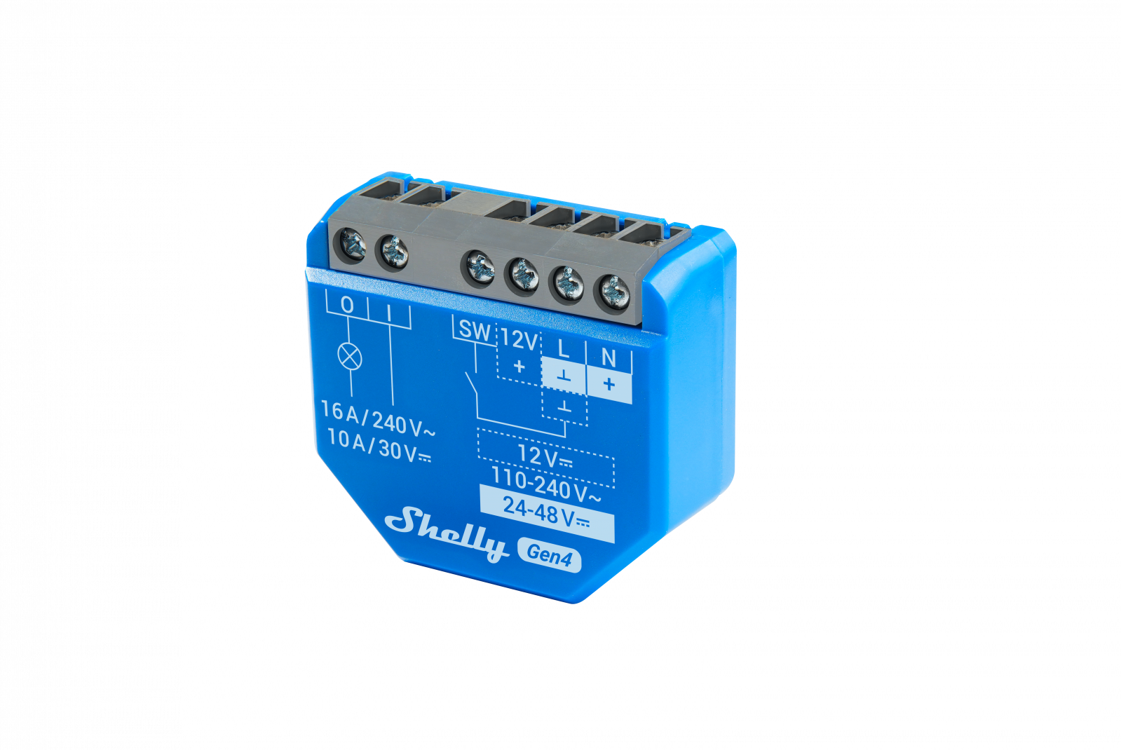 releu inteligent shelly 1 gen4, 1 canal, 16a, multiprotocol (wifi, bluetooth, matter, zigbee), contact uscat - imagine 2