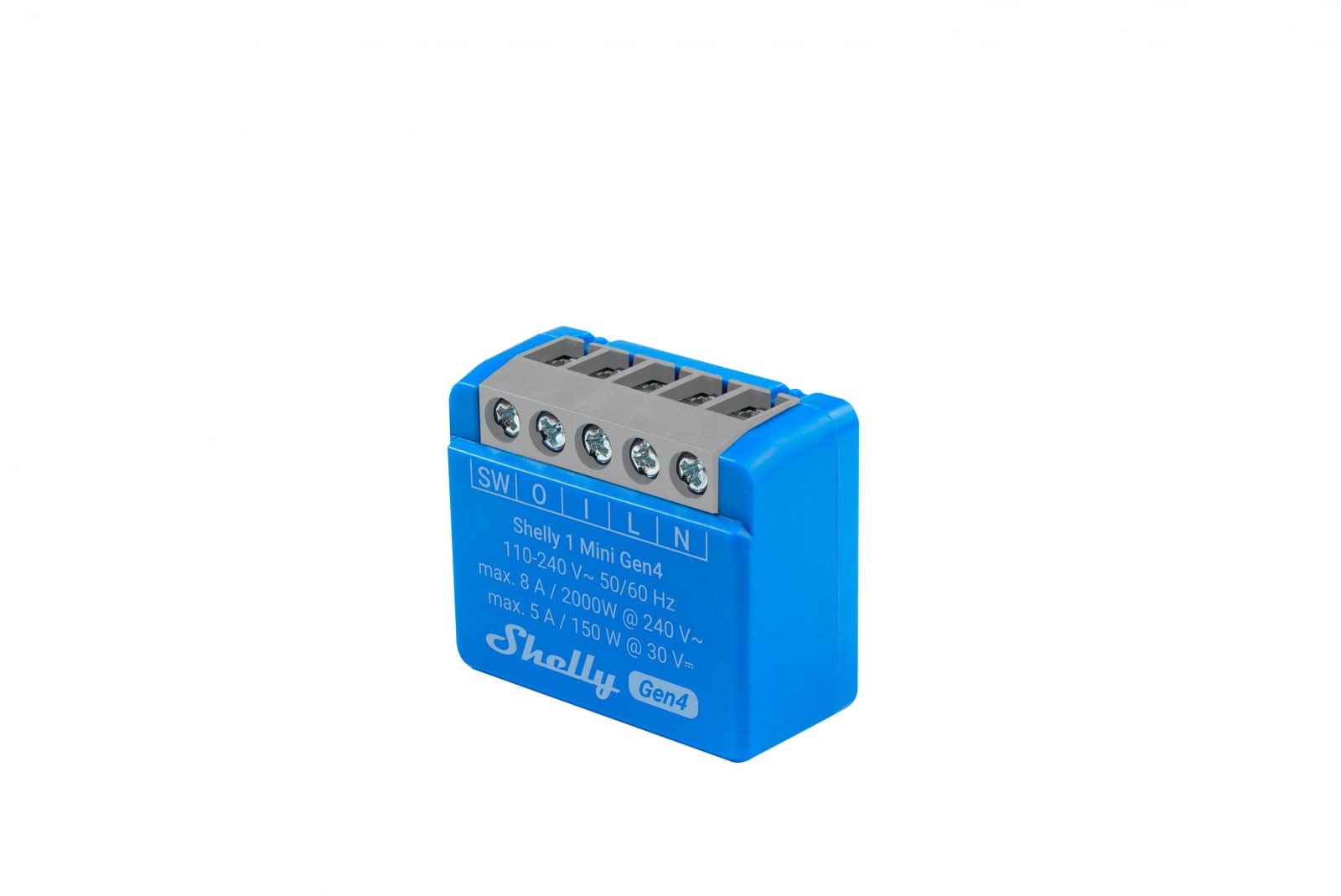 releu inteligent shelly 1 mini gen4, 1 canal, 8a, multiprotocol (wifi, bluetooth, matter, zigbee), contact uscat - imagine 2