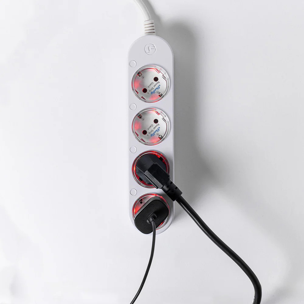 shelly power strip 4 gen4 alb , prelungitor inteligent cu 4 prize si masurare consum - imagine 3