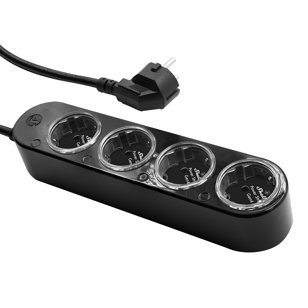 shelly power strip 4 gen4 negru , prelungitor inteligent cu 4 prize si masurare consum - imagine 2