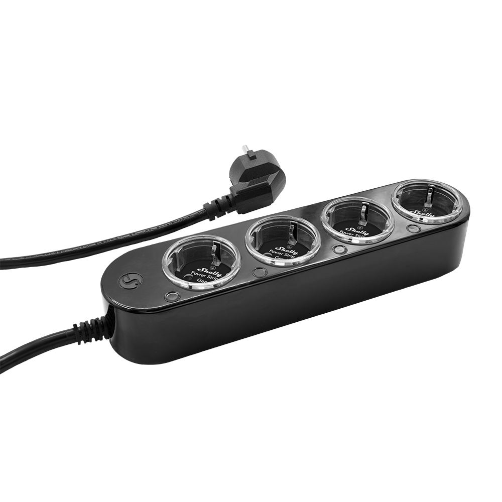shelly power strip 4 gen4 negru , prelungitor inteligent cu 4 prize si masurare consum - imagine 3