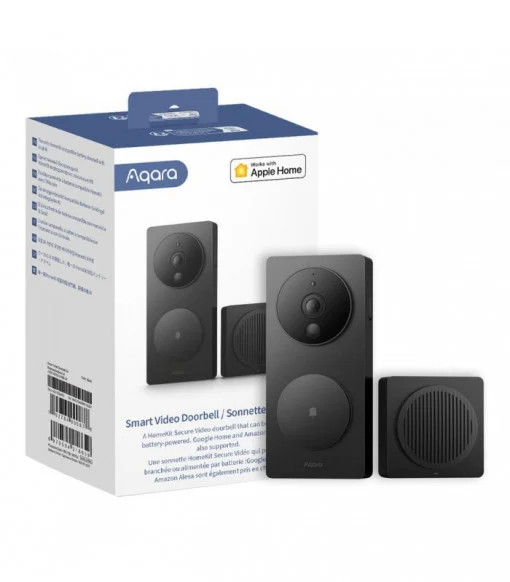 videointerfon inteligent aqara doorbell g4, compatibil cu apple home, wifi, 1080p - imagine 2