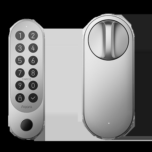 incuietoare yala inteligenta aqara u200 kit, silver, apple homekit, matter - imagine 2